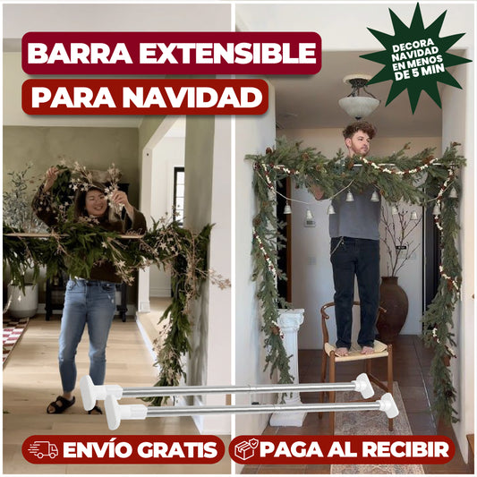 Barra extensible en Navidad